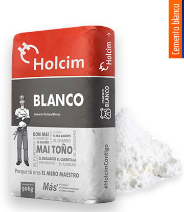 Bulto de Cemento blanco Presentación de bulto de 50KG de Cemento blanco
