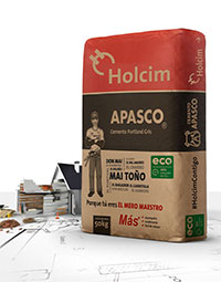 Bulto de cemento gris holcim apasco