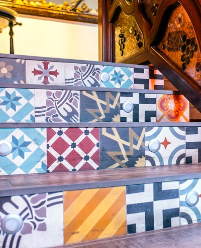 Escaleras de mosaico