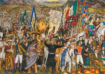 Pintura clásica del Día de la Independencia de México Pintura clásica del Día de la Independencia de México