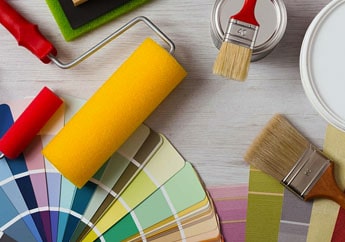 Herramientas para pintar el exterior de una casa