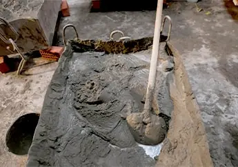 Mezcla de cemento portland gris listo para ser utilizado